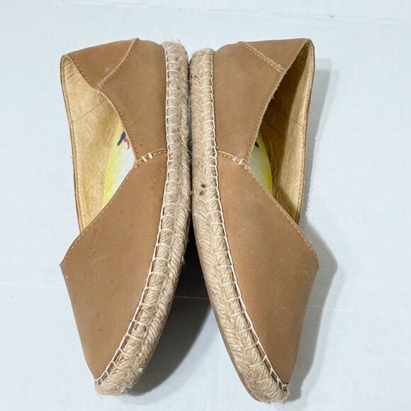 Olukai Kaula paa ili Flat Espadrille Loafer Shoe Brown Leather Slip On Women 6.5 - Picture 4 of 10